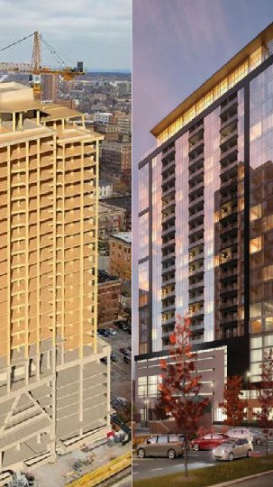 [Translate to Englisch:] WIEHAG Timber Construction im Ascent Tower